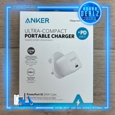 CHARGEUR ANKER PD 20W Fast ORIGINAL