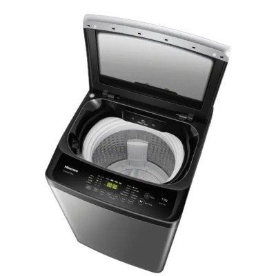 Machine à Laver HISENSE Automatique Top Loading-11 Kg Lavage  Gris titanium WTJA1112T