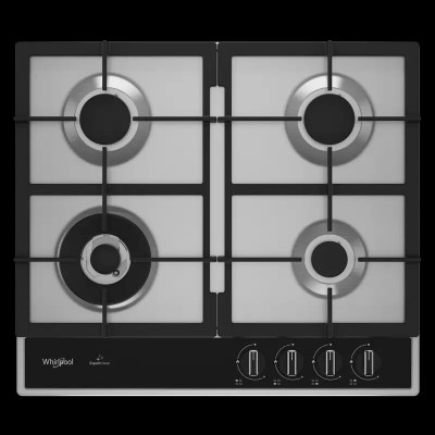 TABLE DE CUISSON WHIRLPOOL ENCASTRABLE 4 FEUX NOIR/INOX 60 CMWHG60R422W2XBGDZ