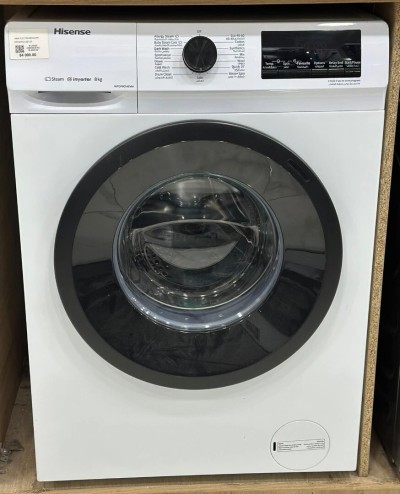 Machine à laver HISENSE Frontale   08KG  inverter  vapeur  1400tr/min  blanche WFQP8014EVM
