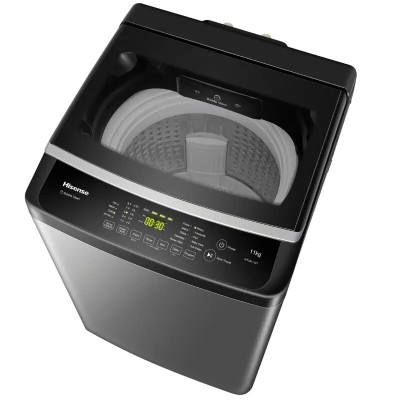 Machine à Laver HISENSE Automatique Top Loading-11 Kg Lavage  Gris titanium WTJA1112T