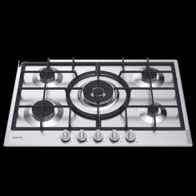 Table de cuisson Rosières 5 feux inox wok thermocouple grille fonteRHG7X-ALG/1 