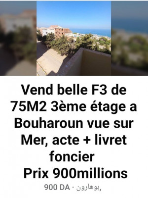 Sell Apartment F3 Tipaza Bou haroun