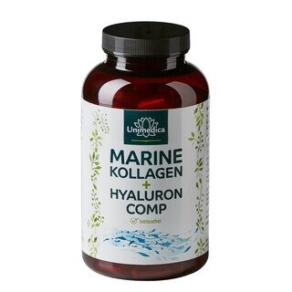 Unimedica Complexe collagene marin, acide hyaluronique, vitamines, mineraux 180 gélules Allemand