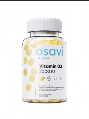 Osavi Vitamine D3 2000 UI - 60 gummies saveur citron