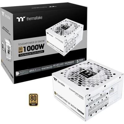 THERMALTAKE 1000W THOUGHPOWER GT SNOW 80+ GOLD WHITE