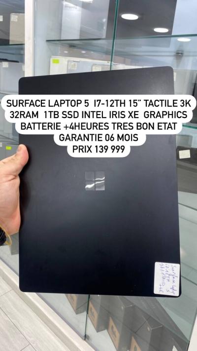 SURFACE LAPTOP 5  I7-12TH 15'' TACTILE 3K 32RAM  1TB SSD 
