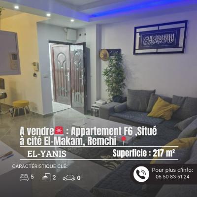 Sell Apartment F6 Tlemcen Remchi
