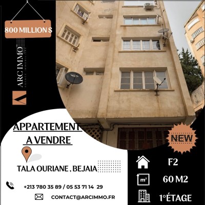 Vente Appartement F2 Béjaïa Bejaia