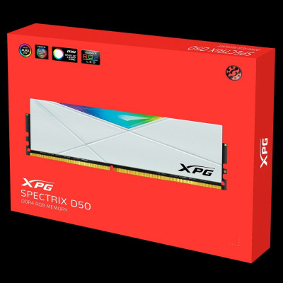 RAM DDR4 XPG SPECTRIX D50 WHITE 8GB 3600MHz RGB