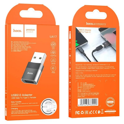 Adaptateur USB Mâle vers Type-C Femelle  HOCO UA17 