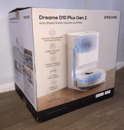 Dreame D10 Plus Gen 2 Robot Aspirateur 6000Pa avec Vidange Auto, LiDAR, 90j de poussière 
