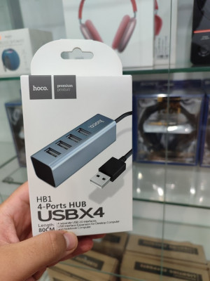 HUB USB 2.0 4 ports HOCO Chargement synchronisation et transfert de données Câble de 80 cm.