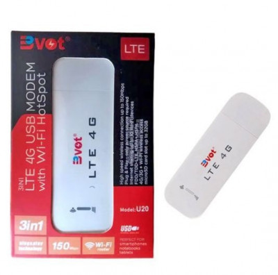 Modem 4G LTE-Clé USB Internet -3IN1-150 Mbps-Avec Wifi Hotspot-Comaptible Djezzy oredo Mobilis- BVOT