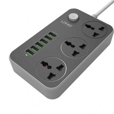 accessoires-electronique-multiprise-rallonge-universelle-ldnio-sc3604-3-prise-avec-6-entrees-usb-5v-34a-2500-w-2m-kouba-alger-algerie