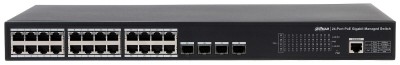 Switch 24 Ports Gigabit PoE 370W + 04 ports SFP
