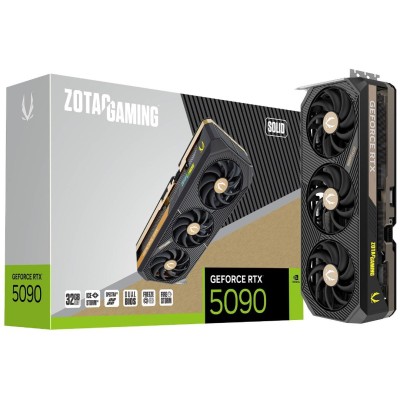 CARTE GRAPHIQUE Zotac Gaming GeForce RTX 5090 Solid, 32 Go GDDR7, HDMI, 3x DP