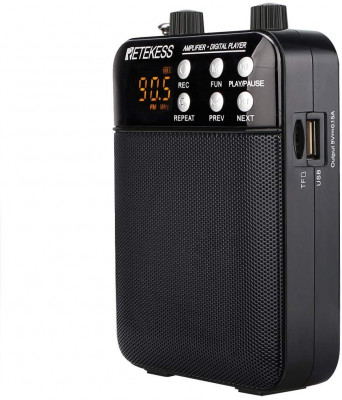 Amplificateur de Voix Portable avec Micro filaire Haut-parleur 1500mAh 
