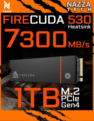 Seagate FireCuda 530 1TB M.2 PCIe Gen4, PS5, 7300MB/s, Heatsink