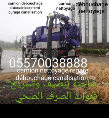 Camion nettoyage débouchage caninisation curage d'assainissement