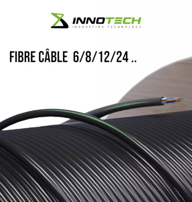 Câble fiber  à 08 / 12 / 24 Brins Monomode G652.D sous double gaine.