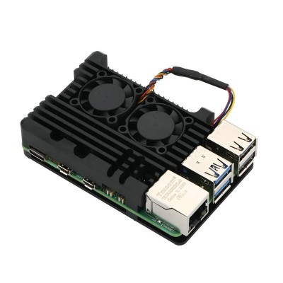Boîtier en aluminium Raspberry Pi 5 avec double ventilateur