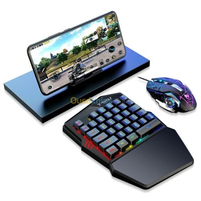 Kit Gaming 5 in 1 Clavier & Souris & Tapis de Souris & Convertisseur et support TF950 T-WOLF