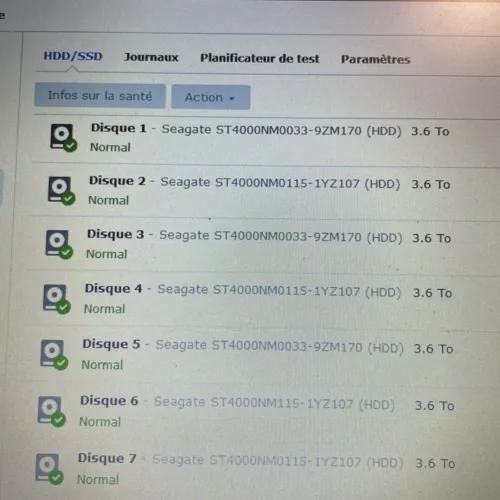 Serveur NAS Synology DS2415+ 12 baies avec disques dur 4to