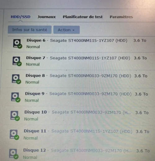 Serveur NAS Synology DS2415+ 12 baies avec disques dur 4to