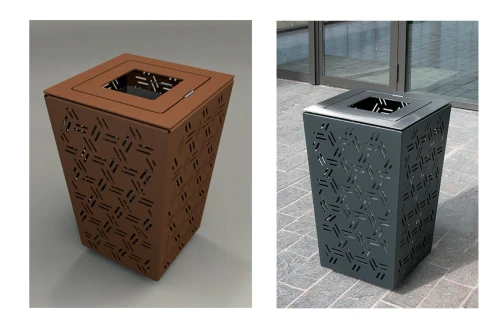 Fabrication poubelles extérieures metalliques