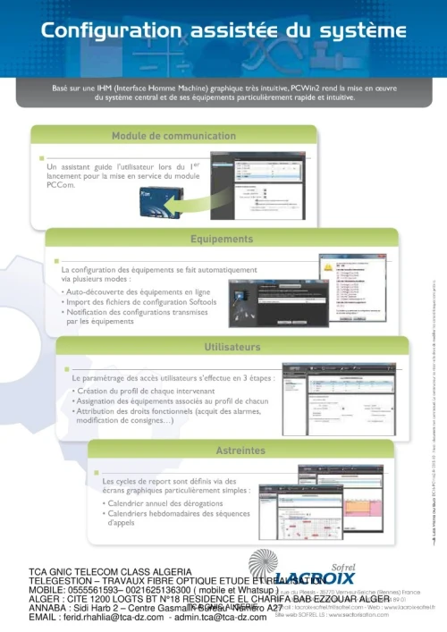 TELEGESTION AUTOMATISME SOFREL ET SCADA 