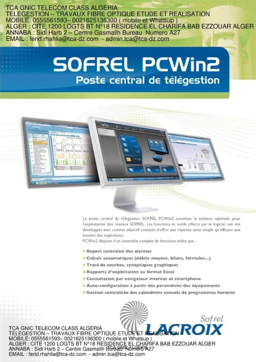 TELEGESTION AUTOMATISME SOFREL ET SCADA 