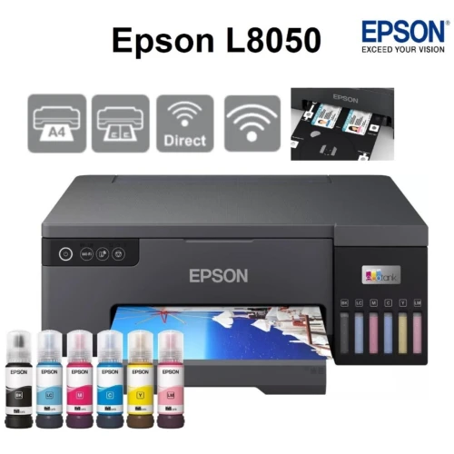 IMPRIMANTE EPSON L8050 +IMPRISSION SUR CARTE PVC CONNECTIVITE /WIFI