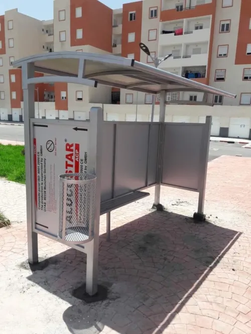 Abris Bus abris véhicules en polyacarbonate مواقف الحافلات + مواقف السيارات