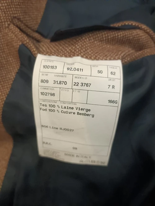 Veste de grande marque taille 62