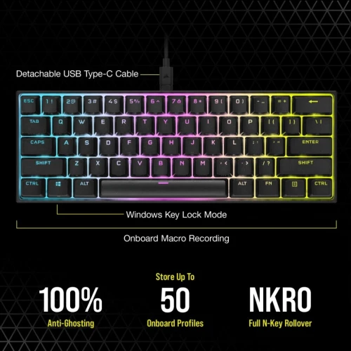 Keyboard gaming (CORSAIR K65 RGB MINI) clavier gamer