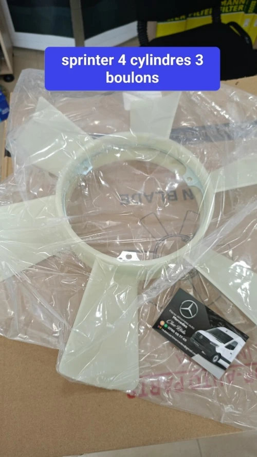 VENTILATEUR MERCEDES 3 BOULONS SPRINTER 901 4CYL SPRINTER 906 AVEC COUPLEUR OM 602 603 605 606
