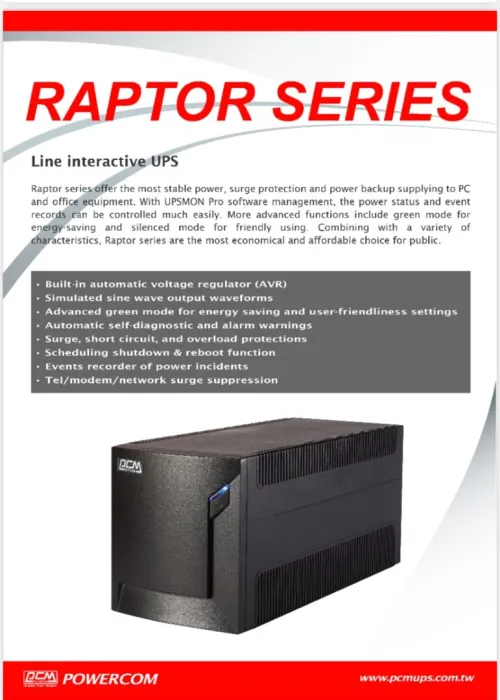 Onduleur Raptor inline Powercom