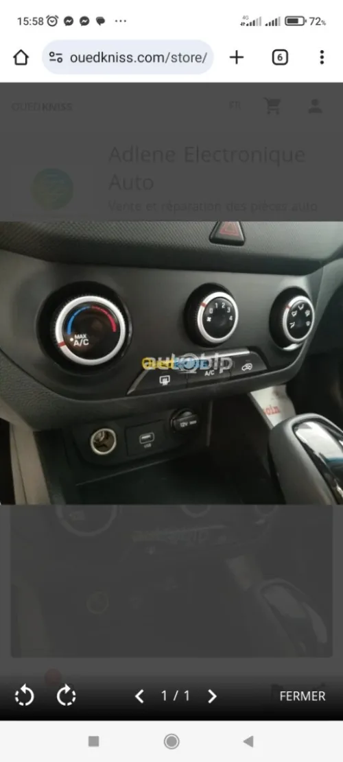 Commande clim chauffage hyundai creta 