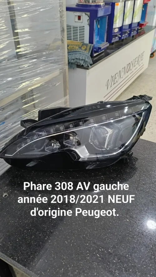 Phare 308 AV gauche année 2018/2021 NEUF d'origine Peugeot