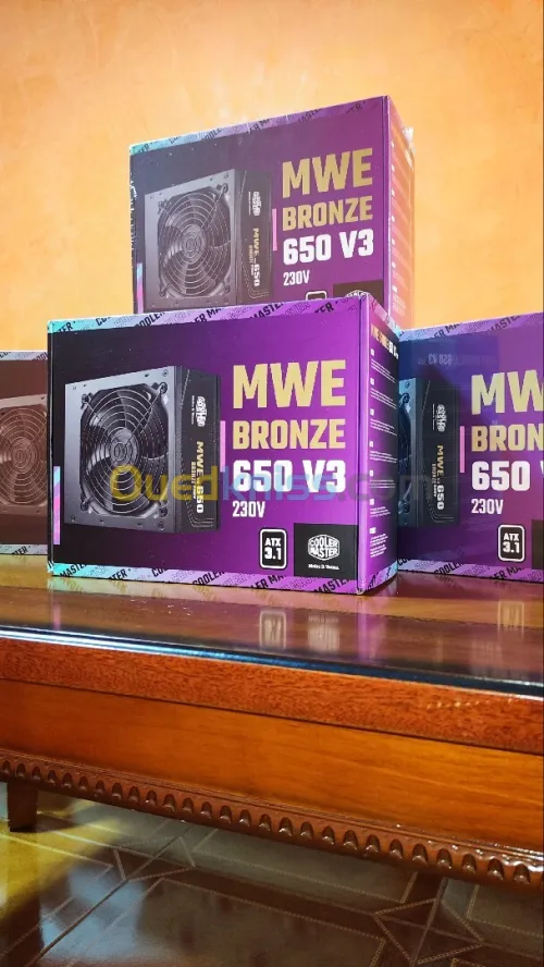متوفر  COOLERMASTER MWE BRONZE 80 650W V3 ATX 3.1 