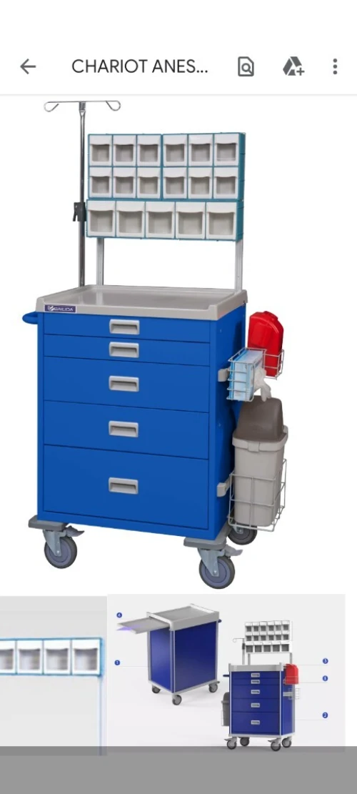 CHARIOT D'ANESTHESIE 