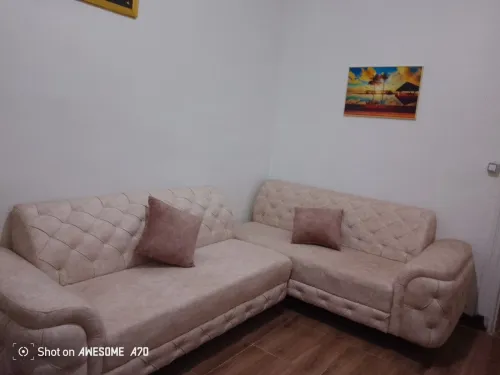 Salon rond beige