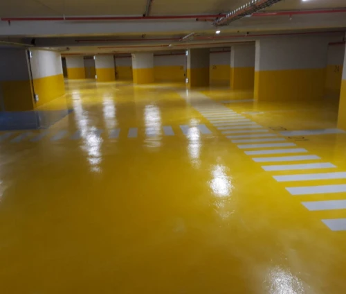 Parking en résine // CHIMIE PEINT INDUSTRIELLE