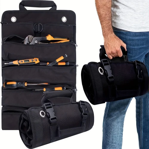Sac à outils avec 5 poches de Grand Capacité pour Bricolage حقيبة الأدوات المهنية