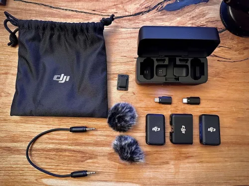 DJI Microphone sans Fil - Compact et Portable micros Lavalier 250m (820 ft.) Range
