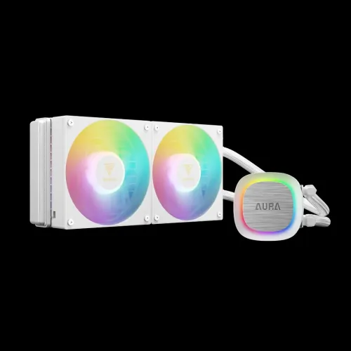 WATER COOLING GAMDIAS AURA GL240 V2 240MM -2 X FANS ARGB WHITE