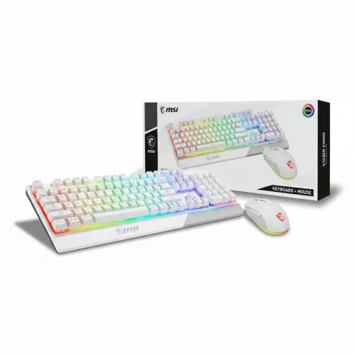 COMBO CLAVIER & SOURIS MSI VIGOR GK30 SEMI MECANIQUE WHITE TVD