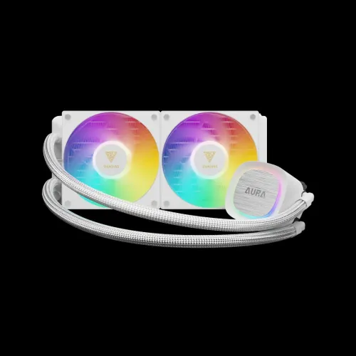 WATER COOLING GAMDIAS AURA GL240 V2 240MM -2 X FANS ARGB WHITE
