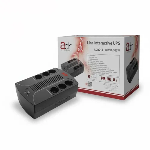 Onduleur ADR214 850VA 510W 6 Sortier-Prises Tour USB